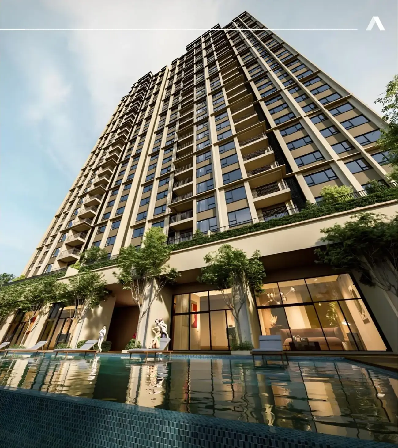 Accent Petaling Jaya tower and rooftop pool, artist's impression