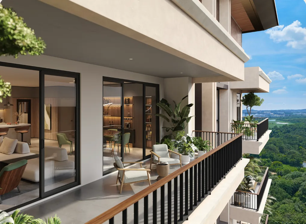 ParkCity Damansara Zenia Condovillas balcony overlooking greenery